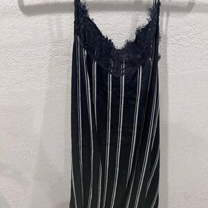 Who What Wear Black and White Striped Dress